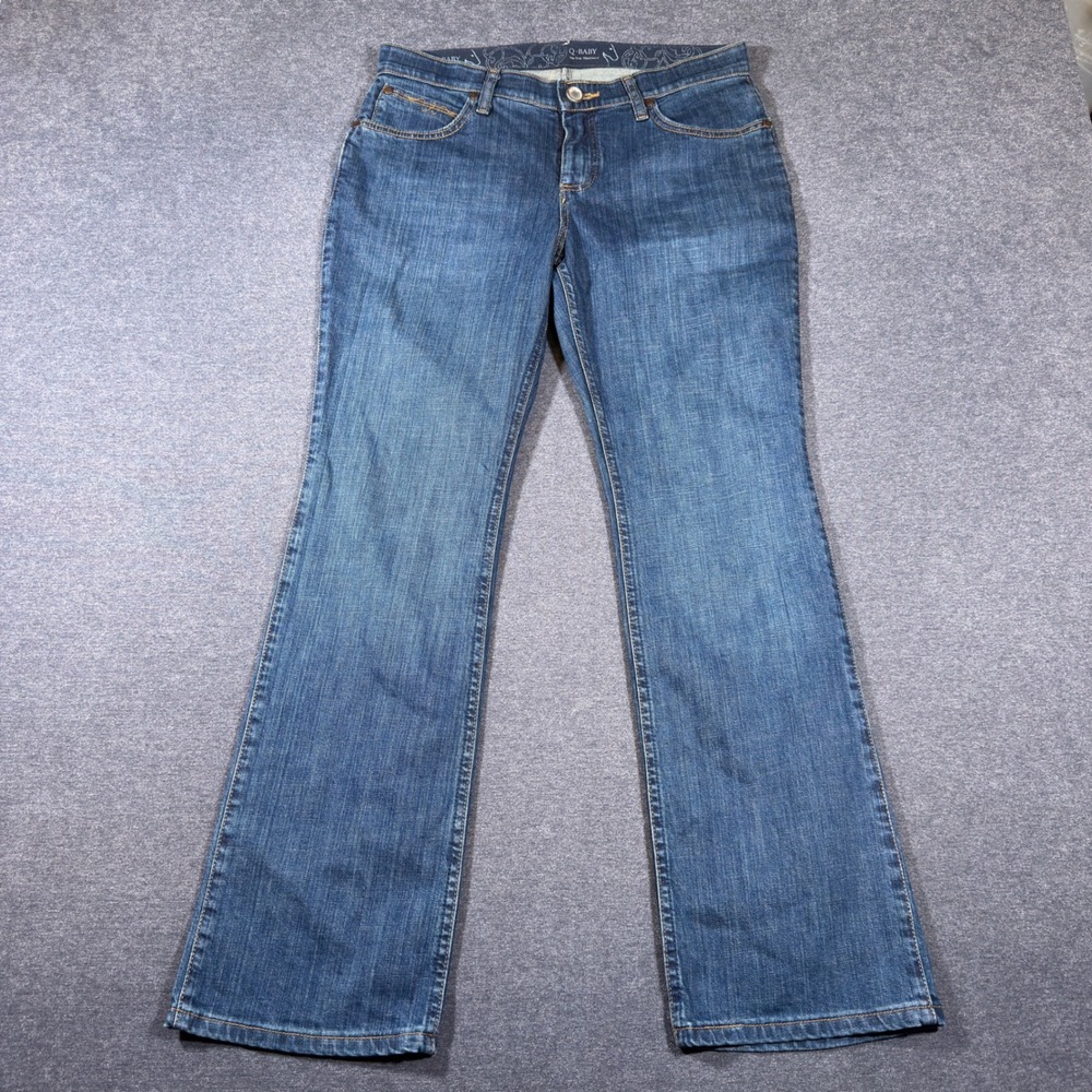 Wrangler Jeans Womens 7/8x30 Blue Q-Baby Ultimate Riding Bootcut Stretch Boho